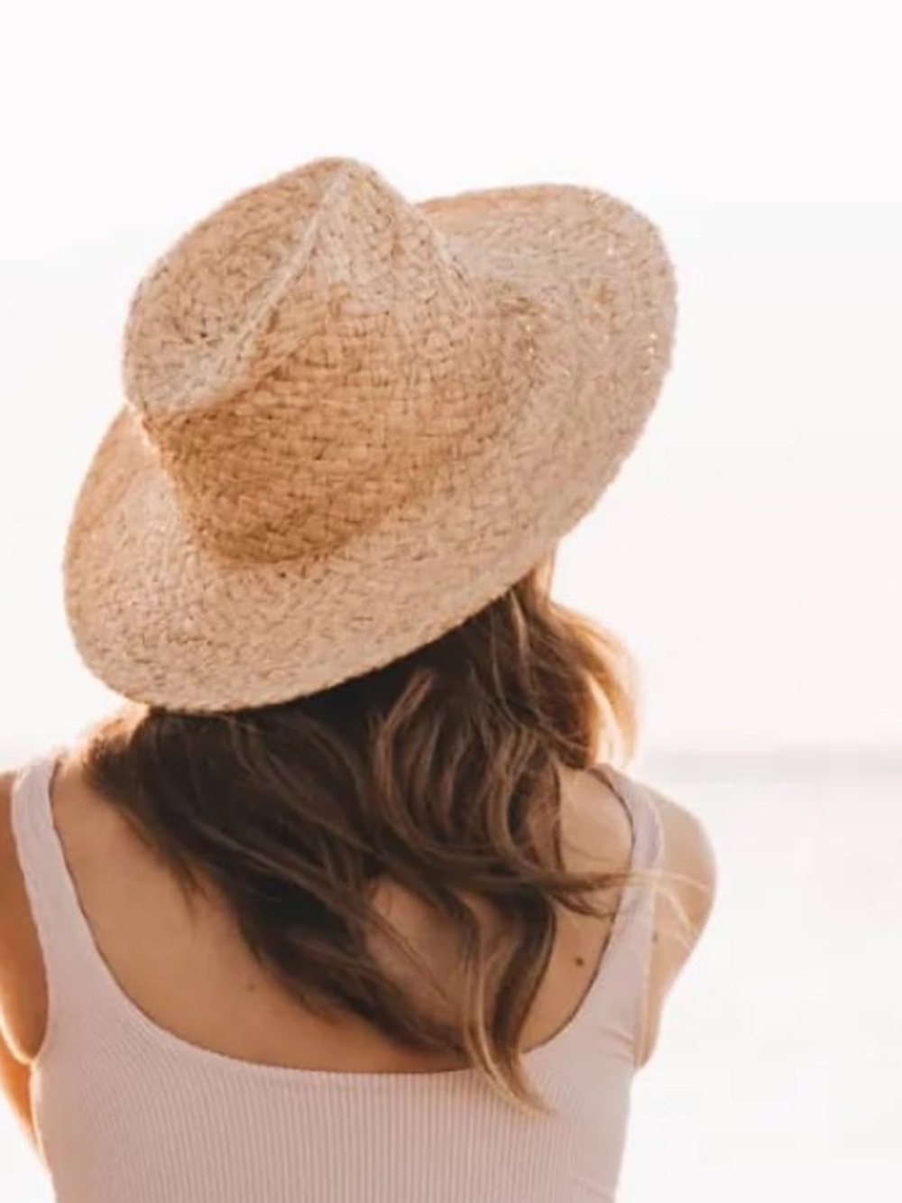Will & Bear River Sand Wide Brim Straw Hat Unisex Sz Medium